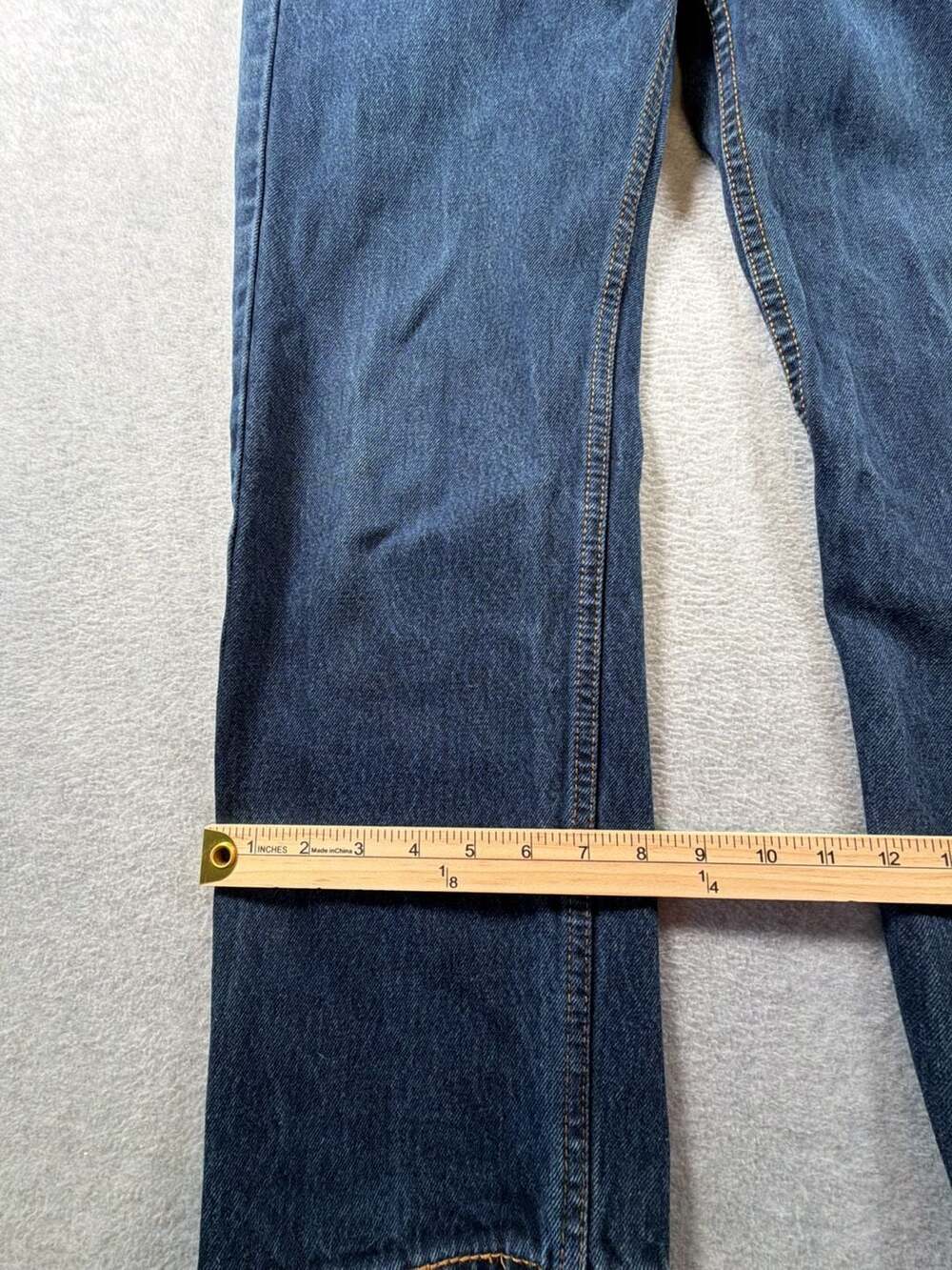Levi's 505 Regular Fit Straight Leg Jeans Dark Wash - Picture 2 of 8